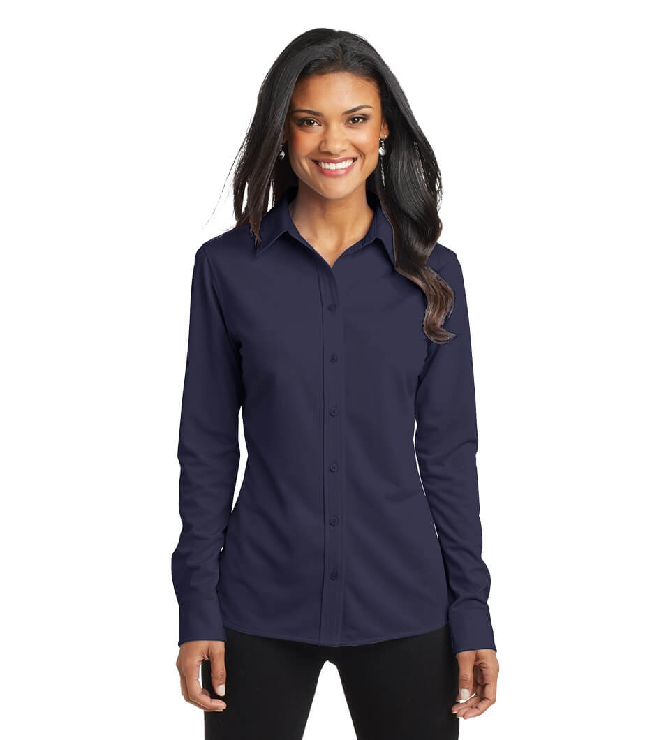 Ladies Dimension Knit Dress Shirt